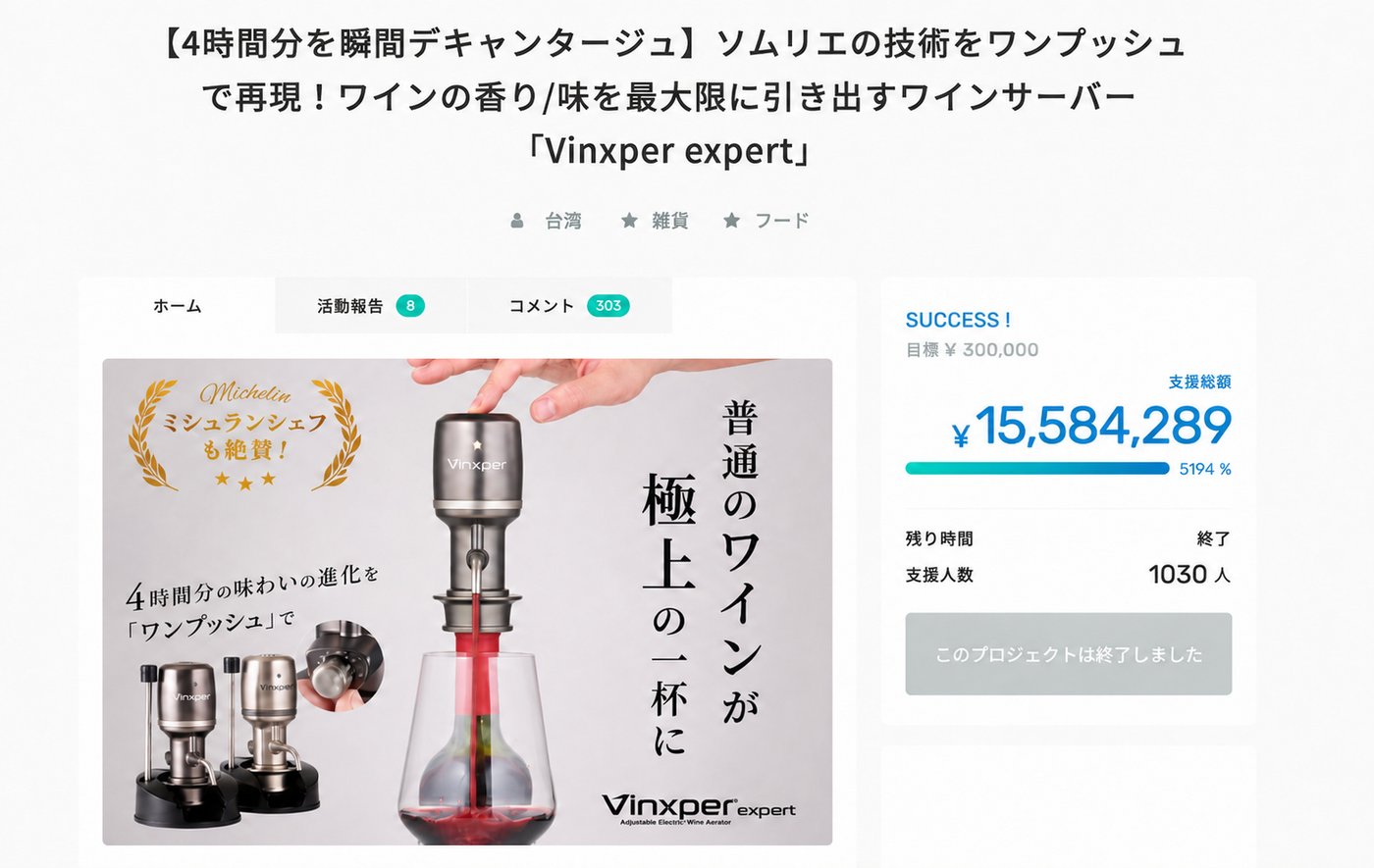 日本国内クラウドファンディングの支援実績